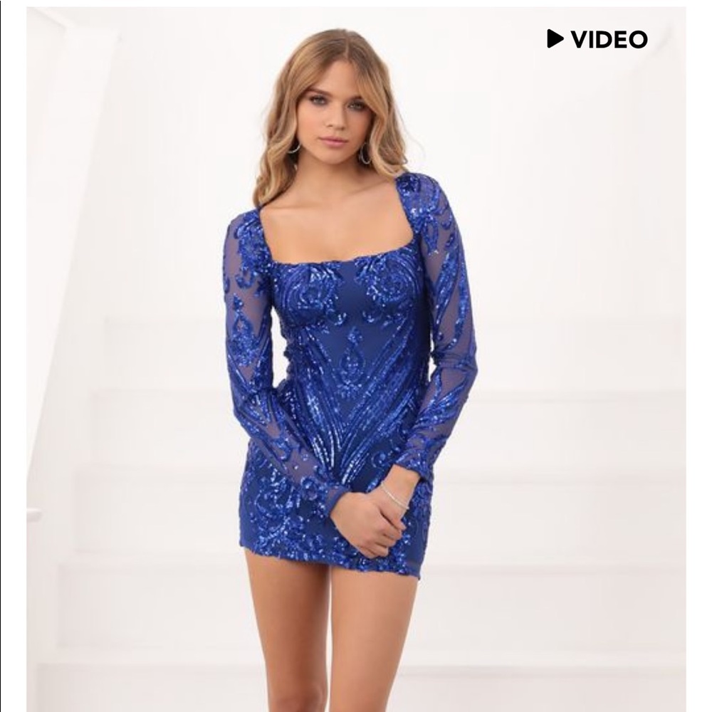 Lucy in the Sky along sleeve mini dress